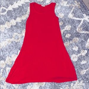 Red swing dress